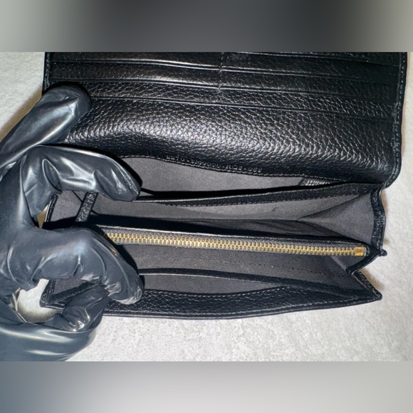 Fendi COA Black Zucchino cloth/leather bifold long wallet… - Picture 14 of 16